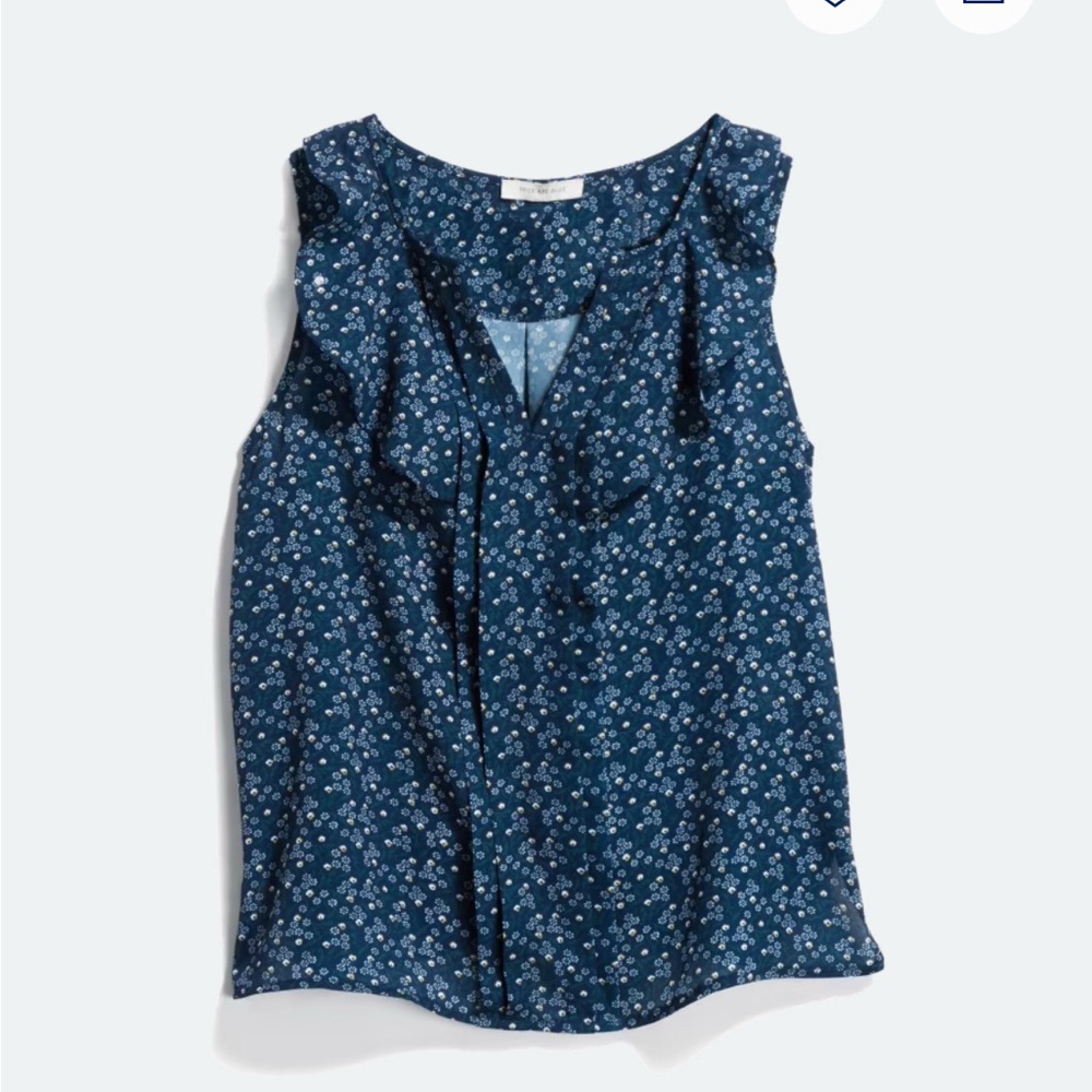 Skies are blue Muller Ruffle boho Floral Sleeveless top
 XSP